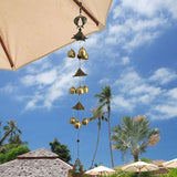 Fish with Energy Bead Wind Chimes Represents Richer Than Richer Copper Alloy 3 Layers+9 Bells for Outdoor Decorations Garden Yard Trees Or As A Good Gift