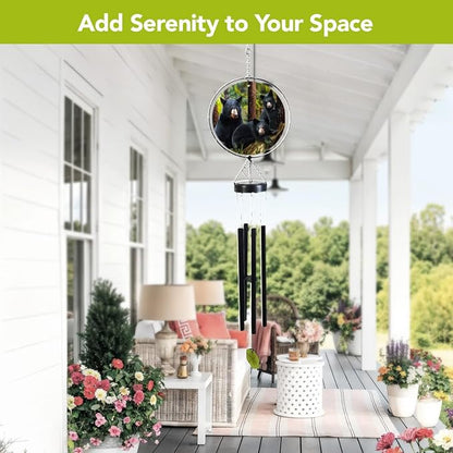 Briarwood Lane Black Bear Family Illuminated Wind Chime
