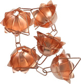 Zerodis Link Rain Gutter Rain Chain 3.28ft Flower Cup Link Gutter for Roof Drainage Copper Water Catcher for Home Decor Ornaments