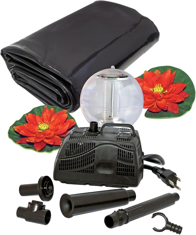 Koolatron 270 Gallon Pond Kit with Lighting, Black, (KSPK-270SL)