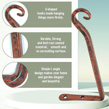 FEED GARDEN 2 Pack 10 Inch Hanging Plant Bracket Wall Hooks Decorative Plant Hangers for Outdoor Hanging Bird Feeders, Wind Chimes, Plant Baskets, Antique Bronze