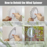 4Pack 8inch Sublimation Wind Spinner Blanks 3D Aluminum Metal Wind Sculpture Kinetic Spinners for Yard and Garden Indoor Art Ornaments Hanging Decoration (Vintage Oval)
