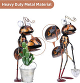 3-Piece 13" Busy Working Ants Metal Garden Statues for Outdoor Decor, Funny Metal Yard Art for Home Decoration, Handmade Retro Statue Gift for Garden Lovers, Women, and Men, for Various Settings
