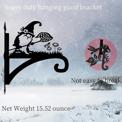 Heavy Bracket for Chimes,Not Easy to Break, Can be Used for Metal Hummingbird Feeder Stand, Wind Chime Hanger. Plant Hanger Indoor are More Lovely （Midget Chasing Butterfly） to Decorate Your Home