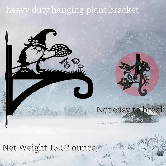 Heavy Bracket for Chimes,Not Easy to Break, Can be Used for Metal Hummingbird Feeder Stand, Wind Chime Hanger. Plant Hanger Indoor are More Lovely （Midget Chasing Butterfly） to Decorate Your Home
