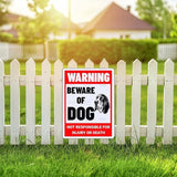 Beware of Dog Sign Basset Dog Metal Sign Warning Beware of Dog Signs for Fence Outdoor Farm Garden Gate Home Yard Decor 8x12 Inch