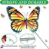 Aoriher 200 Butterfly Garden Stakes, 4 Sizes, Artificial Waterproof Butterflies Stakes for Flower Bouquet Yard Art Patio Plant Pot Flower Bed Home Decor