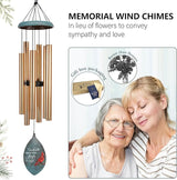 ASTARIN Custom Cardinal Memorial Wind Chimes, 35" Sympathy Gifts Wind Chime for Loss of Mom Dad Sister Son, Personalized Name Date Bereavement Condolence Gift for Outside, Produced in USA
