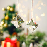 HDCRYSTALGIFTS 2PCS 50mm Clear Crystal Sun Catcher Prisms, Hanging Suncatchers with Glass Prism, Rainbow Maker for Windows, Balcony, Kitchen, Garden, Christmas Tree Decoration