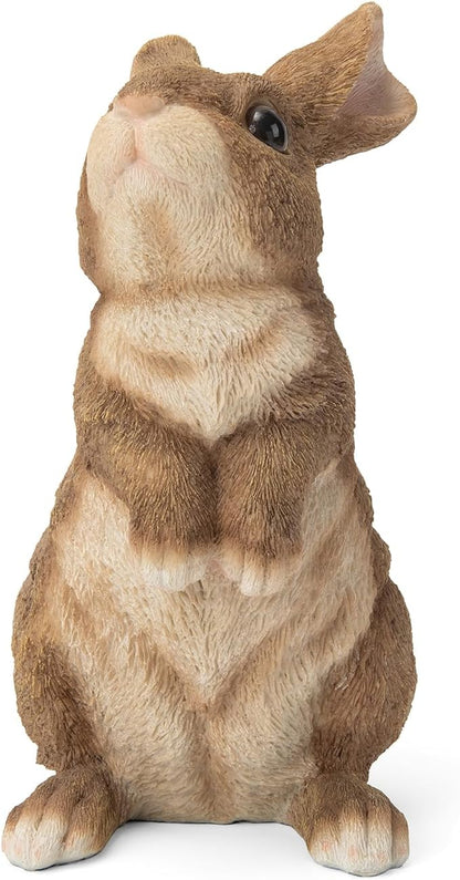 Garden Outdoor Rabbit Statue,Bunny Figurine Resin 9.5 Inches, Suitable for Home Lawns, Balconies, Courtyard Art Garden and Courtyard, Easter Spring Home Decor Unique Home Gifts.