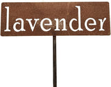 Classic Metal Garden Markers 19 Inches Tall (lavender, Naturally Rusted)