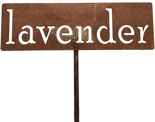 Classic Metal Garden Markers 19 Inches Tall (lavender, Naturally Rusted)