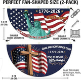 2PCS 250th Anniversary Flag 1.5x3 Ft Anniversary Flag, 1776-2026, 250 Years Birthday flags for Patriotic Yard, House Banner, Room, Porch, Wall, Fence, Outdoor Decorations(Style 4)