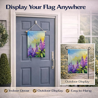 Caroline's Treasures Idaho Syringa in Watercolor Garden Flag Mailbox Flag Decorative Yard Flag Banner Outside Patio Artwork Yard Flower Beds, Garden Size, Multicolor