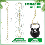 EBOOT 2 Pcs Hanging Chain for Bird Feeders, Planters, Lanterns and Ornaments(23.6 Inch,Gold)