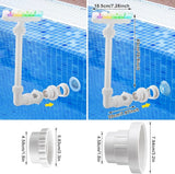 Reallnaive 2026 Solar Pool Fountain for Above and Inground LED 360° Adjustable Fountain for Swimming Pool Sprayer Waterfall Sprinkler with 7 Color LED Light Fun Waterfall Sprayer for Above Inground
