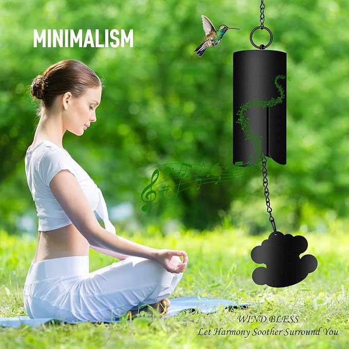 Feng Shui Windbell with Auspicious Clouds, Large Wind Chimes for Outdoors,Wind Chimes for Outside Deep Tone,Memorial Windbell for Loss of Loved One Prime.36 Inch