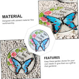 Etlegor Garden Décor Stepping Stones, Fun Animal Print Outdoor Pathway Décor Step Stones, All-Weather Lawn Pathway/Flower Beds/Courtyard Pavers(Butterfly-A)