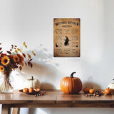 Witches Kitchen Rules Metal Tin Signs Vintage Witches Kitchen Decor Halloween Party Retro Decorations for Home Bar Cafe Porch Patio Yard Outdoor Decorative 12x8 Inch (Retro Copper Rust)