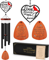 Kathfly Cardinal Wind Chimes for Loss of Loved One, 28" Memorial Wind Chimes for Outside, Cardinal Sympathy Bereavement Condolence Funeral Windchime Gifts for Loss of Lover Mom Father Husband