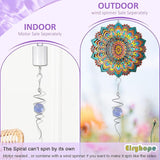 Gazing Ball Spiral Tail, Wind Spinner Stabilizer with Purple Glass Orb | 13-Inch Sun Catcher Rainbow Maker, Mesmerizing Rotating Art for Outdoor Garden Yard | Unique Hanging Decor & Gift
