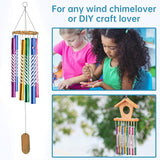 100Pcs Metal Wind Chime Tubes, Aluminum DIY Crafts Wind Chime Empty Tubes Parts Kit, Assorted Color