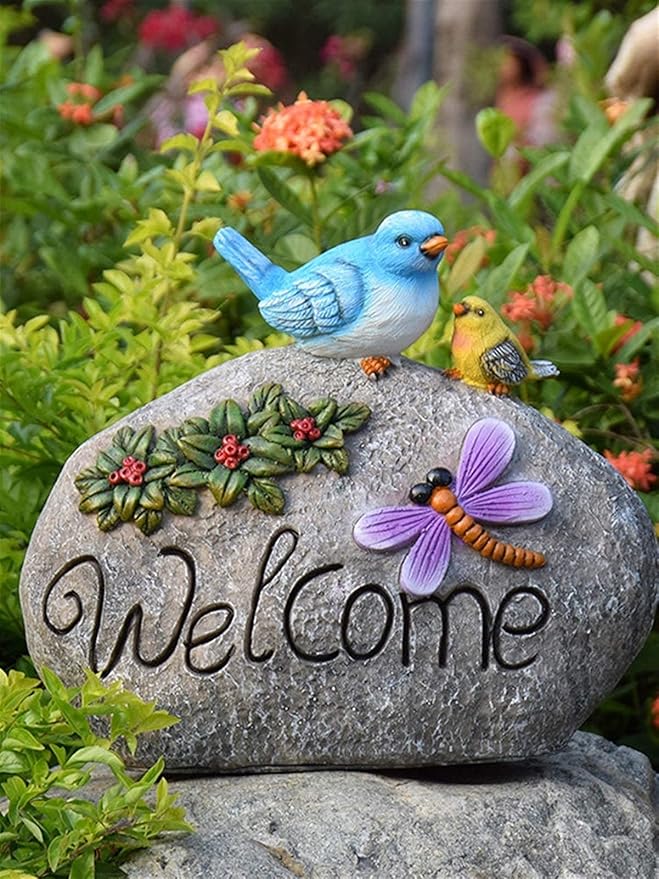 Garden Ornaments Outdoor Animal Sculpture Garden Ornament Decoration Garden Simulation Resin Ornaments Courtyard Villa Figurines Creative Home Decoration Garden Ornaments