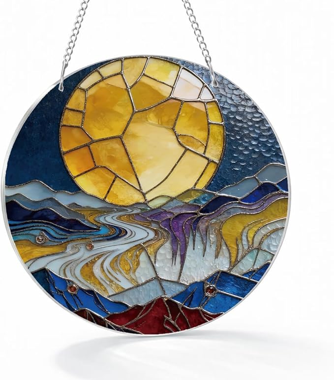 Artistic Acrylic Suncatcher, Indoor Window Wall Art, Hanging Acrylic for Windows, Door Decorations, Modern Home Decor, Housewarming Gift, Birthday Gift Idea for Women Men