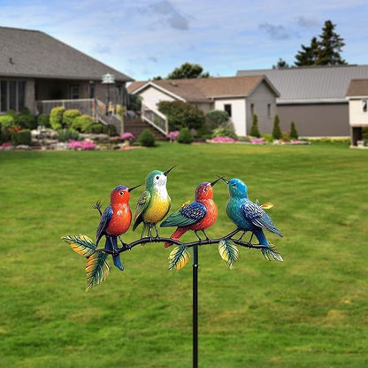 Metal Hummingbird Garden Stake, Colorful Outdoor Yard Decor, Durable Weatherproof Ornament for Patio, Lawn, and Garden Decoration(Hummingbird)