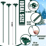 Gisafai 12 Pcs 15 Inch Christmas Light Stakes Universal Yard Lawn Holiday for C9 or C7 Light Stakes for Christmas Garden Ground Pathway Driveways Decoration (Green)