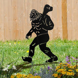 Bigfoot Garden Decor for Outside, Big Foot Silhouette Outdoor Statues, Sasquatch Gardening Gifts for Men/Dad/Women, Metal Yard Art for Lawn, Forests,Outdoor Decorations