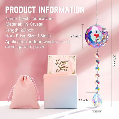 Gifts for Women,Inspirational Crystal Sun Catcher Gifts Motivational Crystal Decoration Gift for Women Graduationg Christmas Birthday