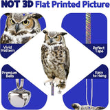 2PCS Fake Owl Plastic Owl to Scare Pigeon for Outdoor Garden Hanging Flat Garden Owls with Reflective Tape to Keep Pigeon Away from Balcony Window Outside Patio Yard Backyard Front Porch