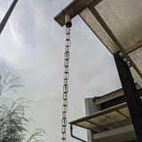 LOFIR 16.5 FT Matte Bronze-Colored Rain Chain with Hooks - Rain Chains for Outside - Adjustable Rain Catcher Chains with Bell for Eaves Drainage - Easy Install Bronze-Colored (Diameter 3mm)