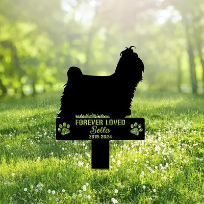 Custom Shih Tzu Dog Metal Memorial Garden Stake Personalized Pet Grave Marker Name Sign Remembrance Stake Decor Sympathy Dog Loss,Outdoor Statues for Yard Garden Lawn Patio Pathway Grave Gift.