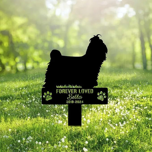 Custom Shih Tzu Dog Metal Memorial Garden Stake Personalized Pet Grave Marker Name Sign Remembrance Stake Decor Sympathy Dog Loss,Outdoor Statues for Yard Garden Lawn Patio Pathway Grave Gift.
