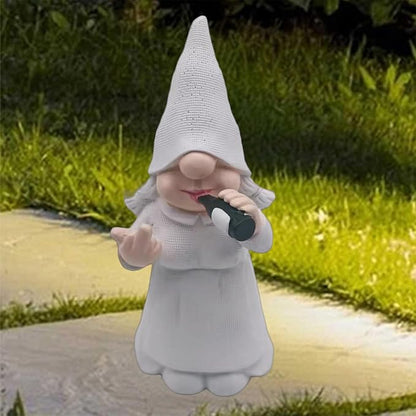 MINICAR Drinking Gnome Statue Female, Funny Outdoor Garden Yard Lawn Sculpture Decoration Home Decor Naughty Gifts, 6.3 Inch Tall