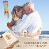 SteadStyle Anniversary Decorations for Couples, Parents, Husband, Wife, Wedding Anniversary Keepsake Wind Chimes for Outside Garden Patio Backyard Porch