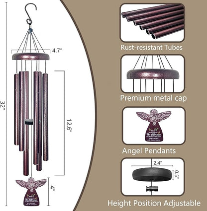 Retirement Gift for Woman - 32" Angel Retirement Wind Chimes for Outside with Beautiful Sounds, 2026 Next Chapter Gifts, Thoughtful Going Away Gifts Ideas for Coworkers, Teachers, Friends