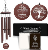 Personalized Memorial Wind Chimes – 30" Custom Sympathy Gift for Loss of Loved One – Outdoor Remembrance Wind Chime for Mother, Father, or Friends – Garden & Patio Decor