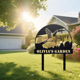 Startop Custom Metal Garden Sign with Stake: Personalized Outdoor Garden Decor - Durable Weatherproof Laser Cut Steel Yard Sign - Rustic Farmhouse Family Name Art for Lawn Patio Balcony & Farm A003