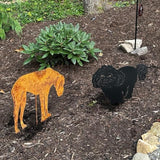 Rustic Metal Rabbit Garden Stake,Cute Metal Rabbit Garden Statue,Bunny Silhouette,Rusted Metal Yard Art,Garden Gifts,Rusty Rabbit,Easter Arrangement,Indoor Outdoor Bunny Rabbit Lover's Gift.