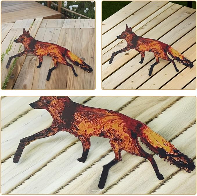 Metal Insert Outdoor Iron Lawn Stake 50Cm Hollow Animal Yard Decor for Patio and Courtyard Decorative Garden Ornament