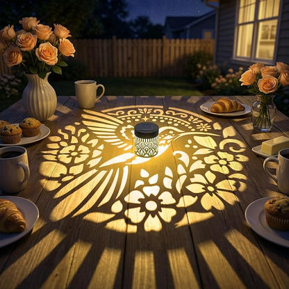 Gardsee Solar Fence Lights Outdoor 2 Pack Deck Step Wall Lights Butterfly Metal Waterproof LED Warm Yellow Light for Garden Post Patio Backyard Yard Decor (Black 4)