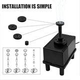 Solar Powered Water Fountain with Multiple Spray Heads, Solar Water Pump for Bird Bath, Garden Pond, Patio & Outdoor Decoration, Pump
