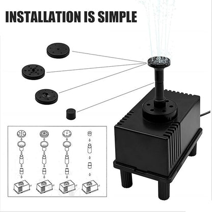 Solar Powered Water Fountain with Multiple Spray Heads, Solar Water Pump for Bird Bath, Garden Pond, Patio & Outdoor Decoration, Pump