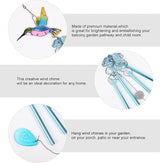 Wind Chimes Hummingbird, Garden Wind Chime for Home, Party, Festival Decor, Glass Garden Patio Yard Porch Decoration Indoor/Outside, Lifelike Hummingbird Deep Tone Style