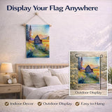 Caroline's Treasures Montana Bitterroot in Watercolor Garden Flag Mailbox Flag Decorative Yard Flag Banner Outside Patio Artwork Yard Flower Beds, Garden Size, Multicolor