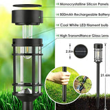 Mancra Solar Pathway Lights Outdoor, 8 Pack Metal Glass Solar Lights Outdoor Waterproof Auto On/Off Landscape Path Lighting Garden Decor for Yard Walkway Driveway, Cool White