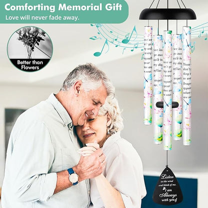 Memorial Gifts Sympathy Wind Chimes - Windchime in Loving Memory of Loved One, Bereavement Gifts for Loss of Mom/Dad, Condolences Grief Remembrance Funeral Grieving, Dragonfly